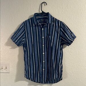 Abercrombie Men’s Small Blue and White Casual Button Down Shirt